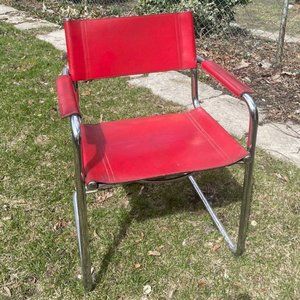 Bauhaus Tubular Steel Leather Chairs - Set of 6